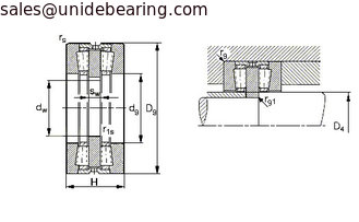 China Taper roller thrust bearing for rolling mill bearings 353005 supplier