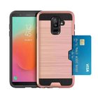 Colorful Metal Brushed with Side Card Pocket Function  Protective Shell For IphoneXS IphoneXS MAX IphoneXR Iphone8 Plus