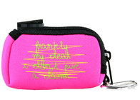 Pink or Custom Waterproof zipper Small Cosmetic Neoprene Pouches Bags 9(L)cm X 6(W) cm