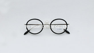 China UltraLight titanium acetate Retro round Fashion Eyeglass frame for Men Women supplier