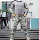 Men Airsoft Army Military Uniform Tactical Navy Seal Combat Frog Suit with knee elbow pads