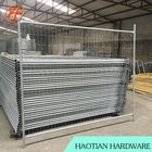 6'*8' metal portable temporary fence panel pvc coated steel feet Haotian factory manufacturing