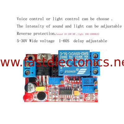 Sound and light control / sound control relay switch control module induction switch delay adjustable