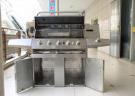 Factory price kitchen bbq easy grill slow burning 4 burners gas bbq grill with wheel
