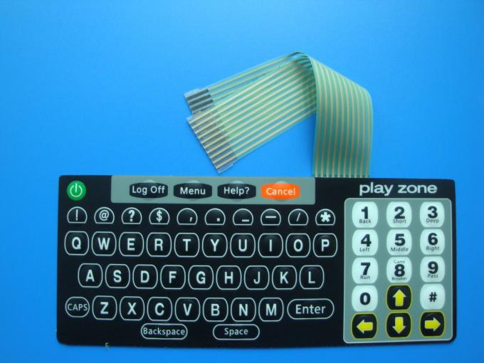 PET / PC Computer Keyboard Waterproof Membrane Switch IP68 , SGS Rohs Approved