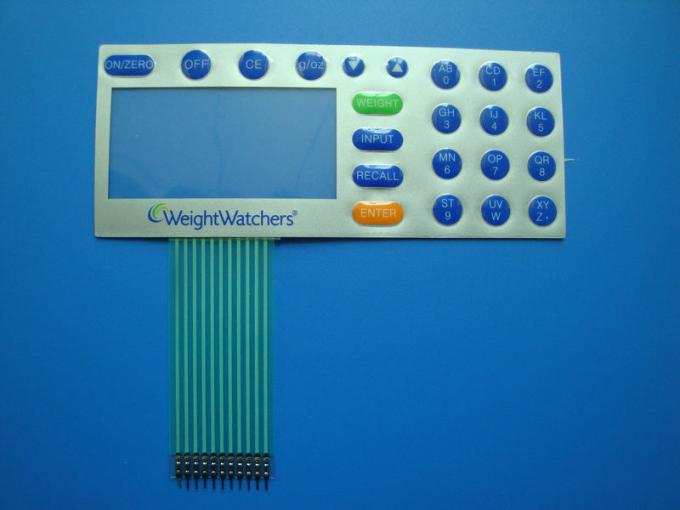 Digital Printed Embossed Keypad Membrane Switch 30V DC With Touch Panel