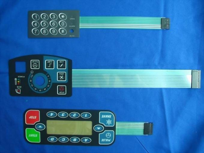Silicone Rubber Keypad Membrane Switch With Flexible Printed Circuit
