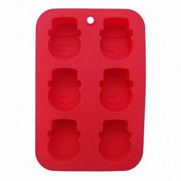 Large Red Silicone Kitchen Utensils , Custom Silicone Cake Mold