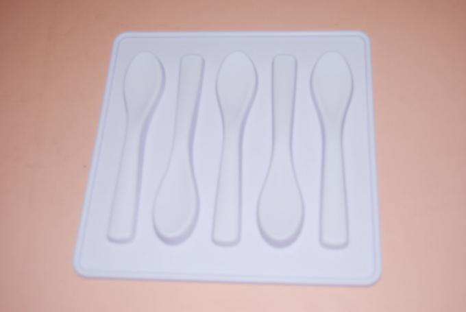 Custom Kitchen Utensils White Silicone Spoon Tray With SGS , Rohs