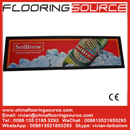 Nitrile Rubber Backing Bar Mat for Beer and Drink Promotion Logo Custom Rubber Bar Mat, custom pvc bar mat,beer mat