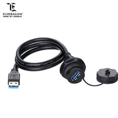 China 1.5A Customized USB3.0 Cable Dual Panel Mount A Port Socket for Data Transmission supplier
