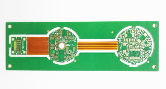 China Double-sided Rigid Flex PCB Printed Circuit Board with Green SM + Coverlay Soldermask Type Supplier
