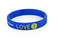adult size 1 color filled  eco-friendly silicone wristband for promotional gift