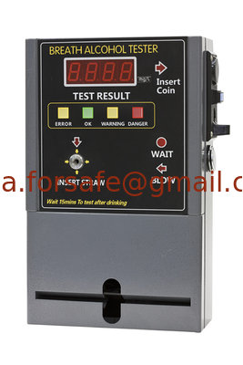 Wall mounted Fuel cell Coin operated alcohol breathalyzer