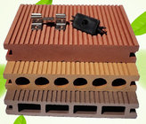 Factory direct square hole round hole solid plastic wood floor outdoor garden landscape engineering wood plastic floor