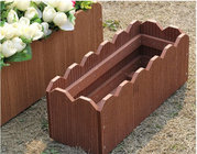 WPC flower box/wpc fence/ wpc decking manufacturer wpc planter customized outdoor decorative WPC flower box