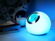 Color change mood lamp with clock and alarm function