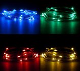 CR2032 Battery Operated 2m Colorful Micro LED Copper Wire String Lights For Christmas, Party, Festival Decoraction