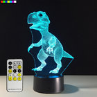 Dinosaur 3D Night Light 7 Colors Change with Remote Control Good Night light for Nursery or Kids Bedroom