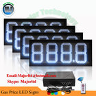12 Inch High Brightness Outdoor Remote Control 888.8 White  Canopy LED Gas Price signs