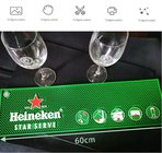 3D Embossing Logo PVC Bar Runner Anti Slip Rubber Mat Eco-Friendly Pvc Beer Mat With Logo Bar Accessories