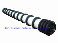 mining industrial heavy duty trough carrying idler roller/steel impact rubber disc roller for conveyor/industrial idler