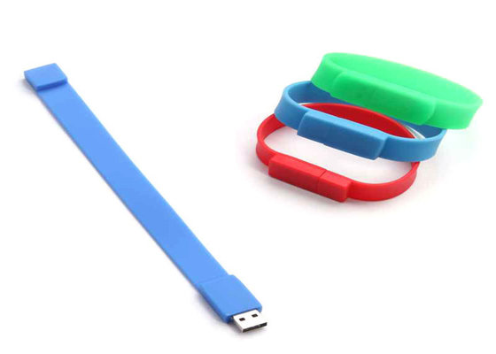 China Hot sell usb bracelet bulk 1gb usb flash drives，silicone bracelet usb flash drive supplier