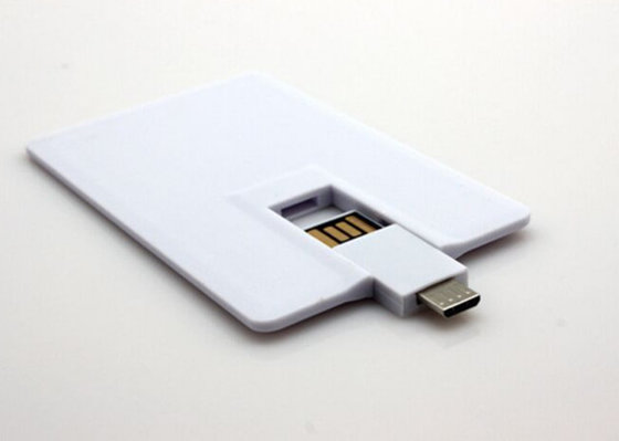 China Plastic Credit Card OTG / Mobile Phone USB Flash Drive 16GB 32GB for Smart Phone supplier