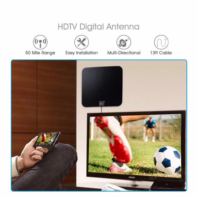 Updated 2018 Version TV Antenna, Indoor Digital HDTV Antenna Amplified 75 Mile Range 4K HD supplier