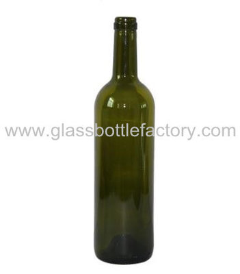 China 750ml Dark Green Bordeaux Wine Bottle supplier