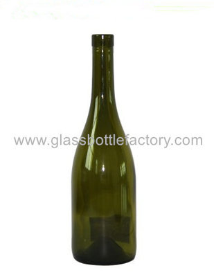 China 750ml Dark Green Burgundy Wine Bottle supplier
