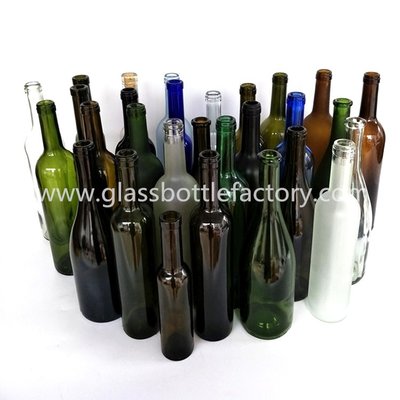 China Clear, Frost,Green,Blue,Amber Wine Glass Bottles supplier