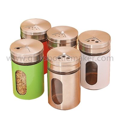 China 100ml Clear Spices Glass Jar With Lid supplier