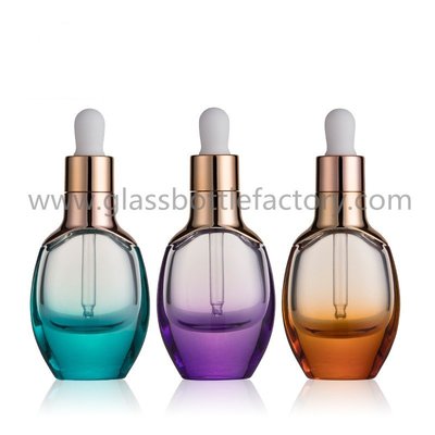 China 2018 New Design 15ml,30ml Colored Glass Dropper Bottles For Essence supplier