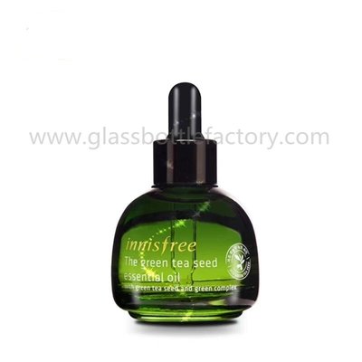 China 30ml New Item Green Glass Dropper Bottle For Serum or Essential Oil supplier