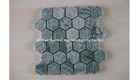 Dark Green Marble Mosaic Tiles Hexagon Design