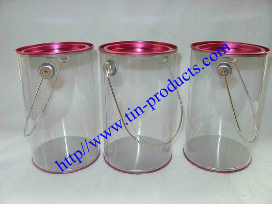 China Clear Paint Can / PVC Bucket/ Clear Pails/ PVC &amp;PET Tin Can Buckets from Goldentinbox.com supplier