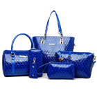 Women set bag pu leather handbags for women 5 pieces 1 set glimmering material nice looking women handbag shoulder bag w