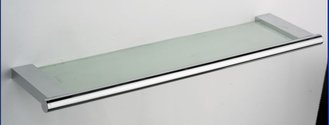 China Glass shelf 89810-Square &amp;Brass toughened and tempered glass&amp;Chrome color &amp; Bathroom Accessory&amp;Sanitary Hardware supplier
