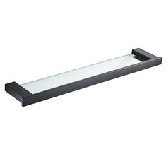 China Glass Shelf 83210 -Square Black&amp;Stainless steel 304&amp;glass &amp; Bathroom Accessories&amp;kitchen,Sanitary Hardware supplier