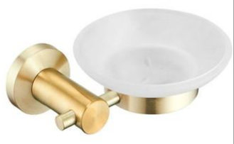 China Soap Dish 83002 - Brushed golden color &amp;Round &amp;stainless steel 304 supplier