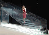 Lowest Factory Price 8mm flat clear laminated safety glass for stairs / toughened glass