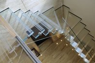 High quality Morden Comercial (interior) floor Stair thermoformed Glass / Glass steps