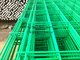 Wire mesh fence pvc coated metal fencing green yellow red colour