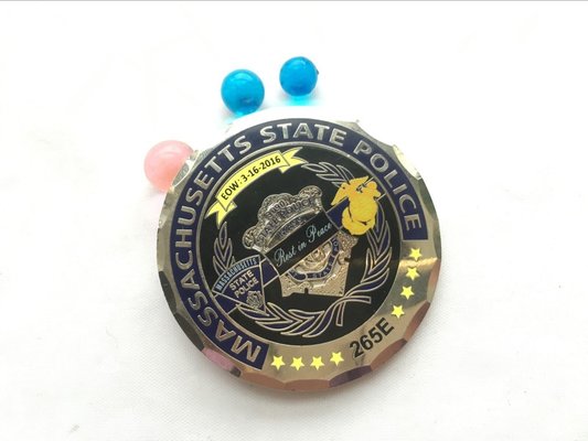 China New Saint Michael Boston Police Commemorative Challenge Coin Collection Metal Coin supplier