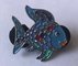 Custom design butterfly clutch 3D soft enamel lapel pin with glitter supplier