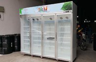 Air Cooling Upright Supermarket Display Refrigerator Showcase Commercial Beverage Cooler with 2 Compressors
