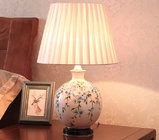 Resin vase base fabric lampshade soft light elegance Bedside table lamp LX109