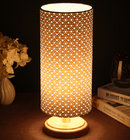 Wooden base linen fabric lampshade soft light elegance Bedside table lamp LX110