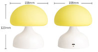 Mini LED Touch adjust rechargeable light silicon rubber cute mushroom shape night sleep table lamp LX116